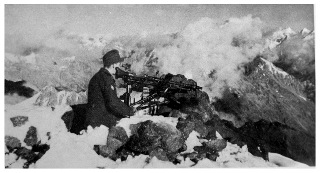 A German light machine-gun emplacement guarding a flank of Mt Elbruz in the Caucasus in 1942